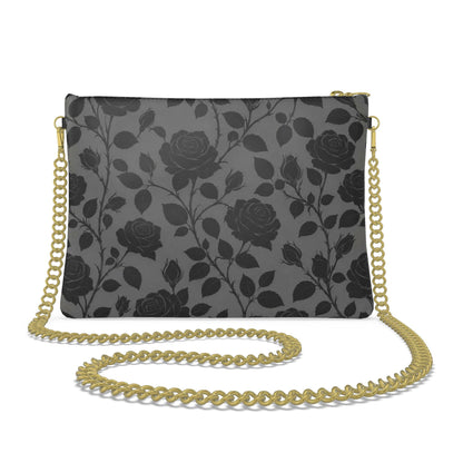 Midnight Rose Designer Chain Crossbody Bag