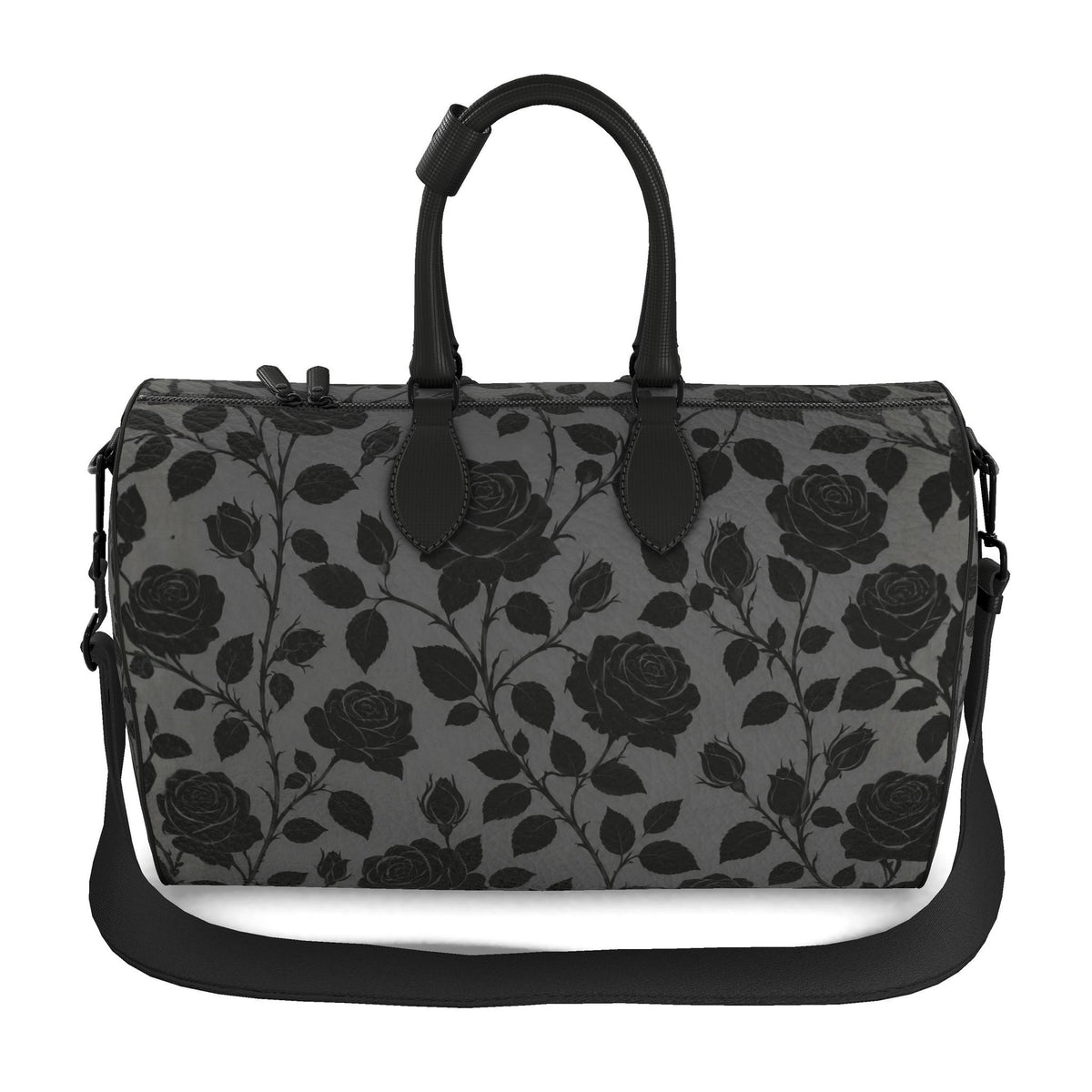 Midnight Rose Designer Nappa Leather Duffle Bag
