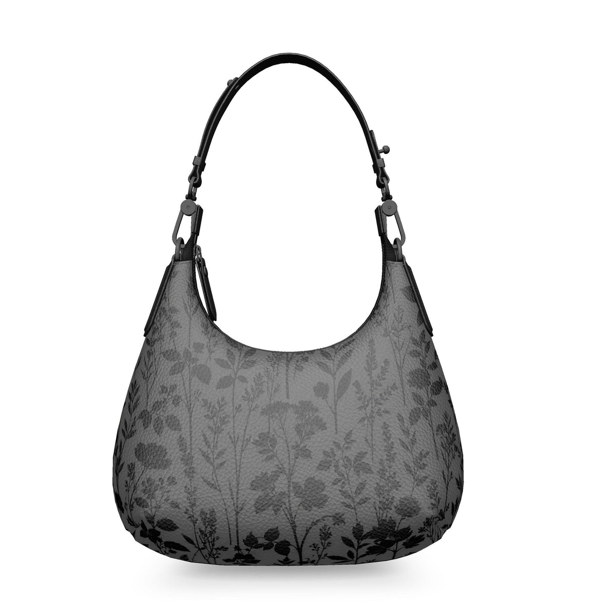 Midnight Meadow Designer Nappa Leather Mini Curve Bag