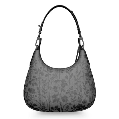 Midnight Meadow Designer Nappa Leather Mini Curve Bag