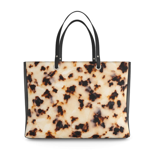 Amber Tortoiseshell Print Designer Handbag