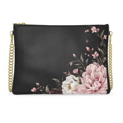 Midnight Peony Designer Crossbody Bag
