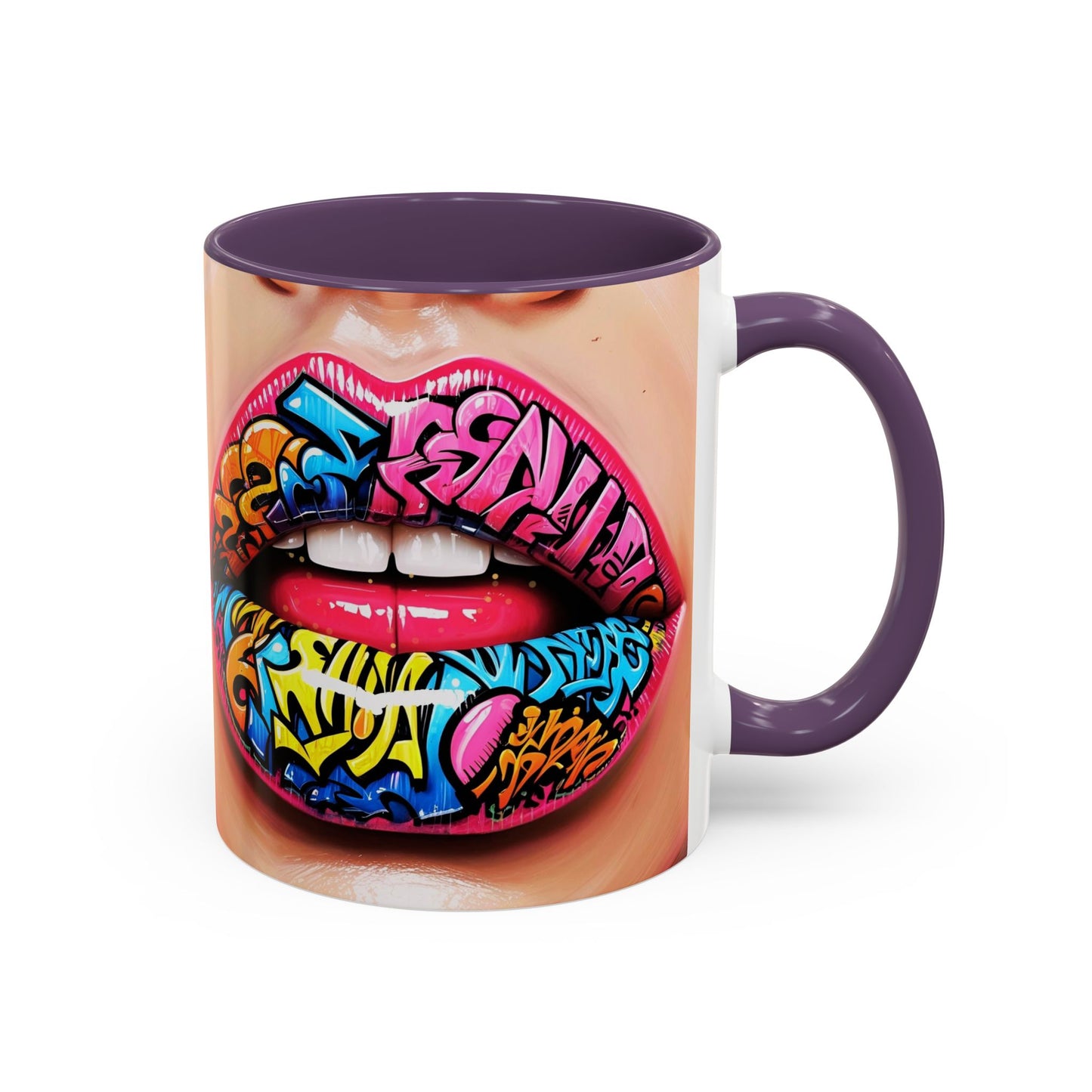 Graffiti Lips Accent Coffee Mug (11, 15oz)