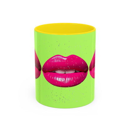 Hot Lips Neon Accent Coffee Mug (11, 15oz)