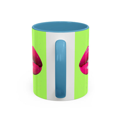 Hot Lips Neon Accent Coffee Mug (11, 15oz)