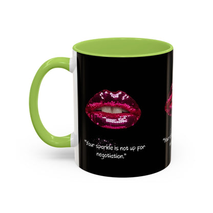 Sparkle Lips Accent Coffee Mug (11, 15oz)