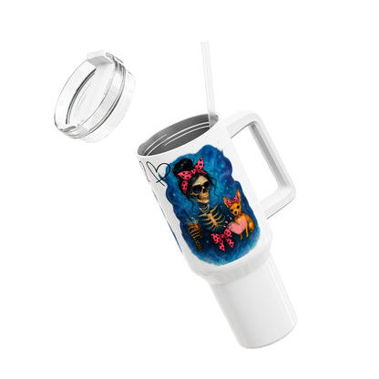 Colourful Skeleton Tumbler, 40oz | Playful and Fun Drinkware for Halloween, Day of the Dead, Party Favours, Gift Idea, Outdoor Activities