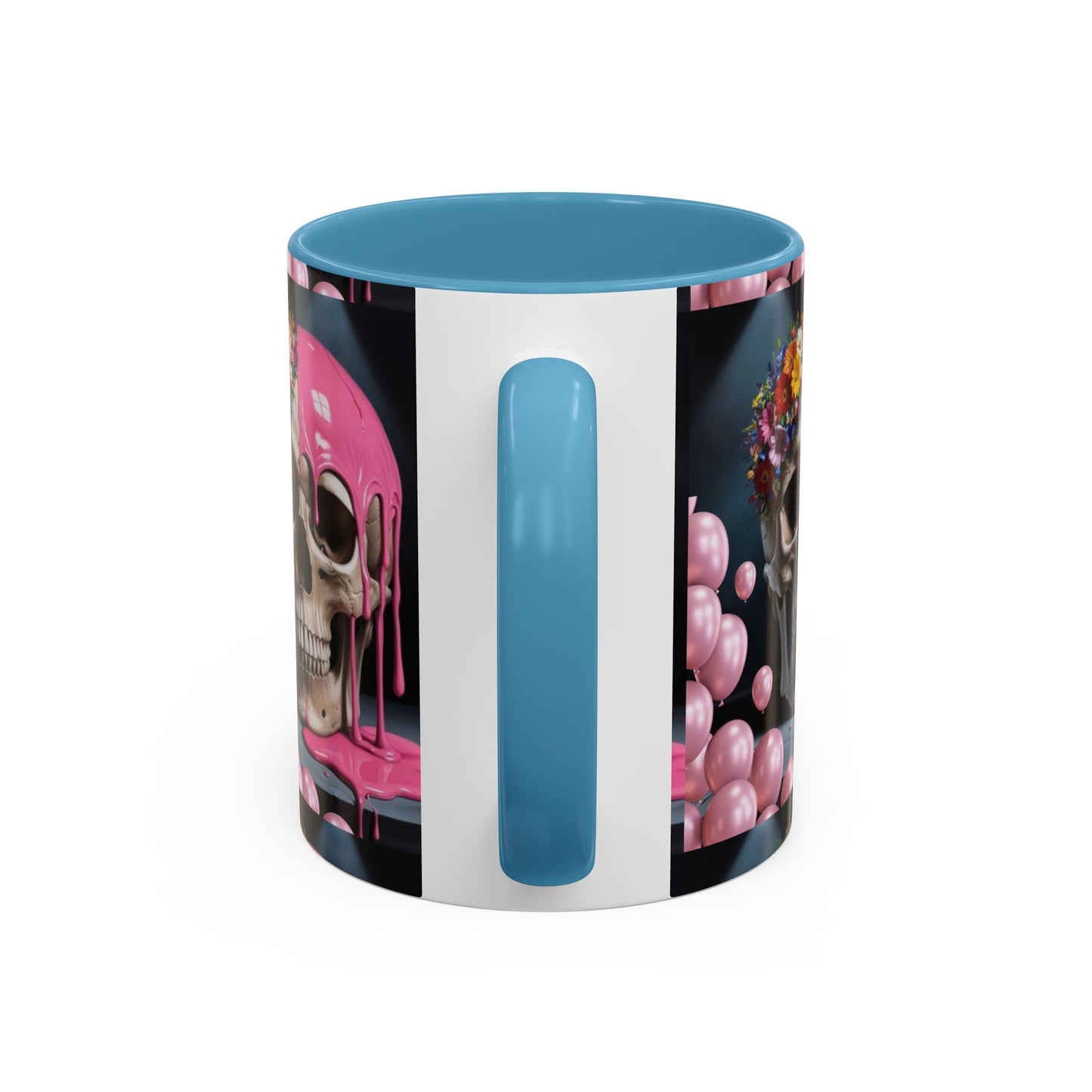Dripping Skull Bloom Mug Accent Coffee Mug (11, 15oz)