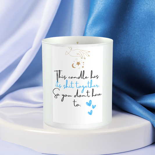 Emotional Support Flame 200g White candle ‘Sandy Bay'