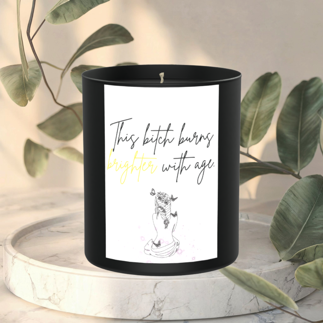Brighter With Age Sassy 200g Black Candle ‘Dark Noir’