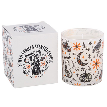 Spiced Vanilla Scented Candle – Witchy Celestial Design