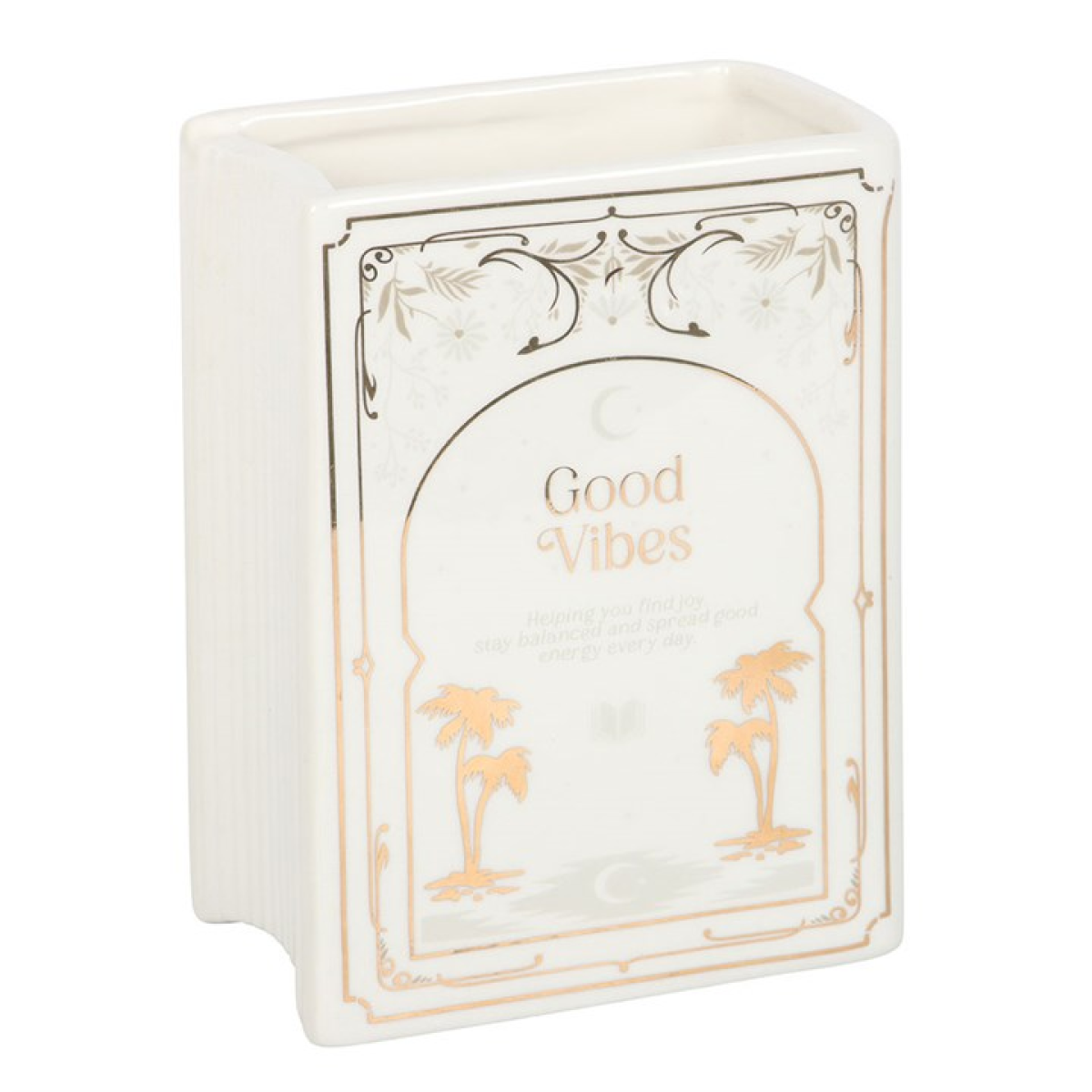 White Book Shaped Vase