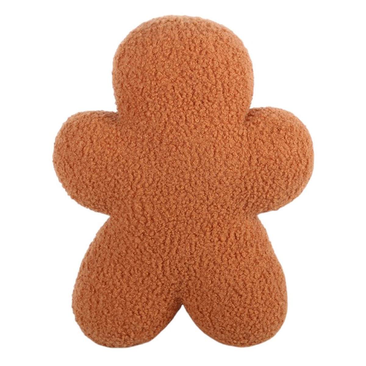 Gingerbread Man Christmas Cushion – Bouclé Shaped Pillow