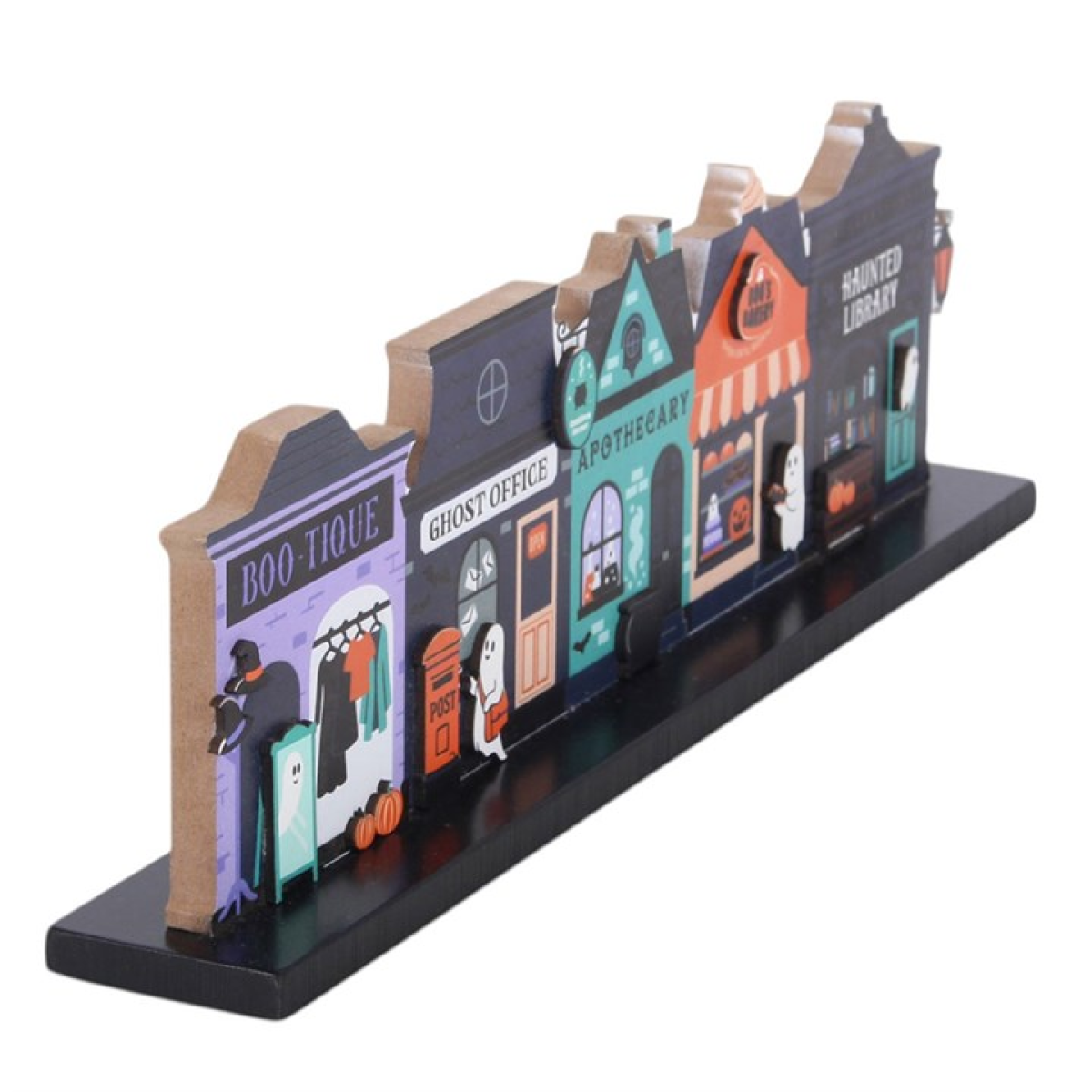 Spooky Street Halloween Village Decoration – Haunted House Display
