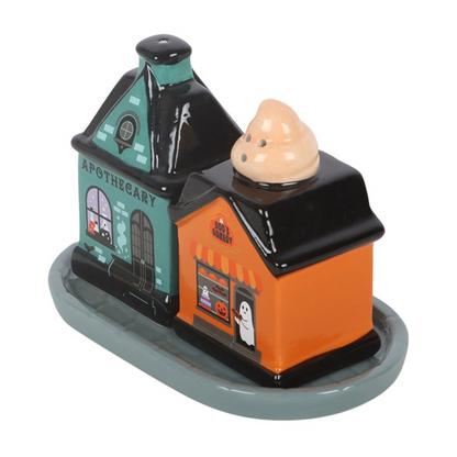 Spooky Street Halloween Salt & Pepper Shakers – Ceramic Set