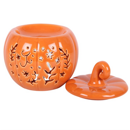 Pumpkin Oil Burner & Wax Warmer – Orange Folk Art Design