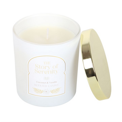 The Story of Serenity Coconut & Vanilla Candle