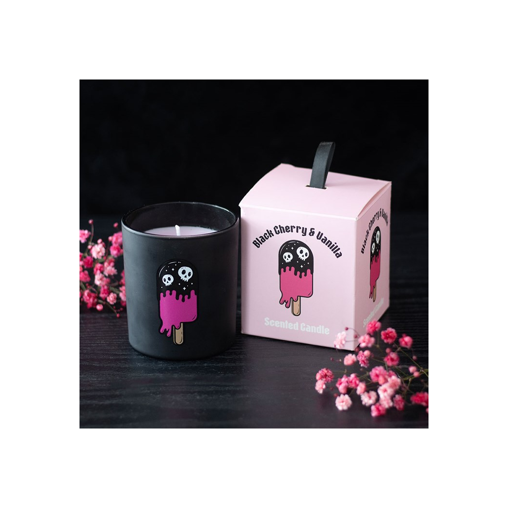 Black Cherry & Vanilla Scented Candle – Gothic Candle
