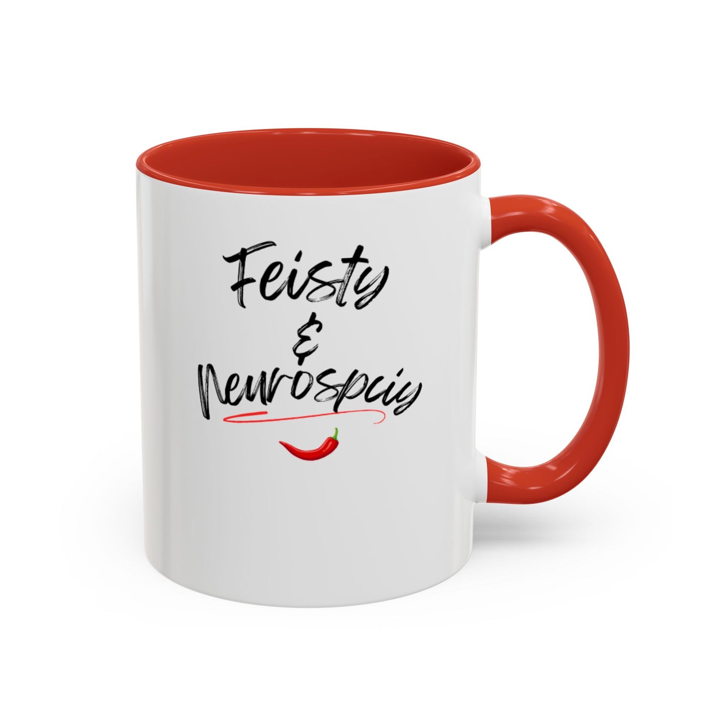 White Feisty And Neurospicy Accent Coffee Mug (11, 15oz)