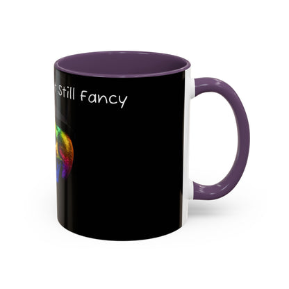 Dead Inside but still fancy Rainbow Skeleton Top Hat Whiskey Accent Coffee Mug (11, 15oz)