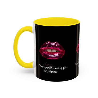 Sparkle Lips Accent Coffee Mug (11, 15oz)