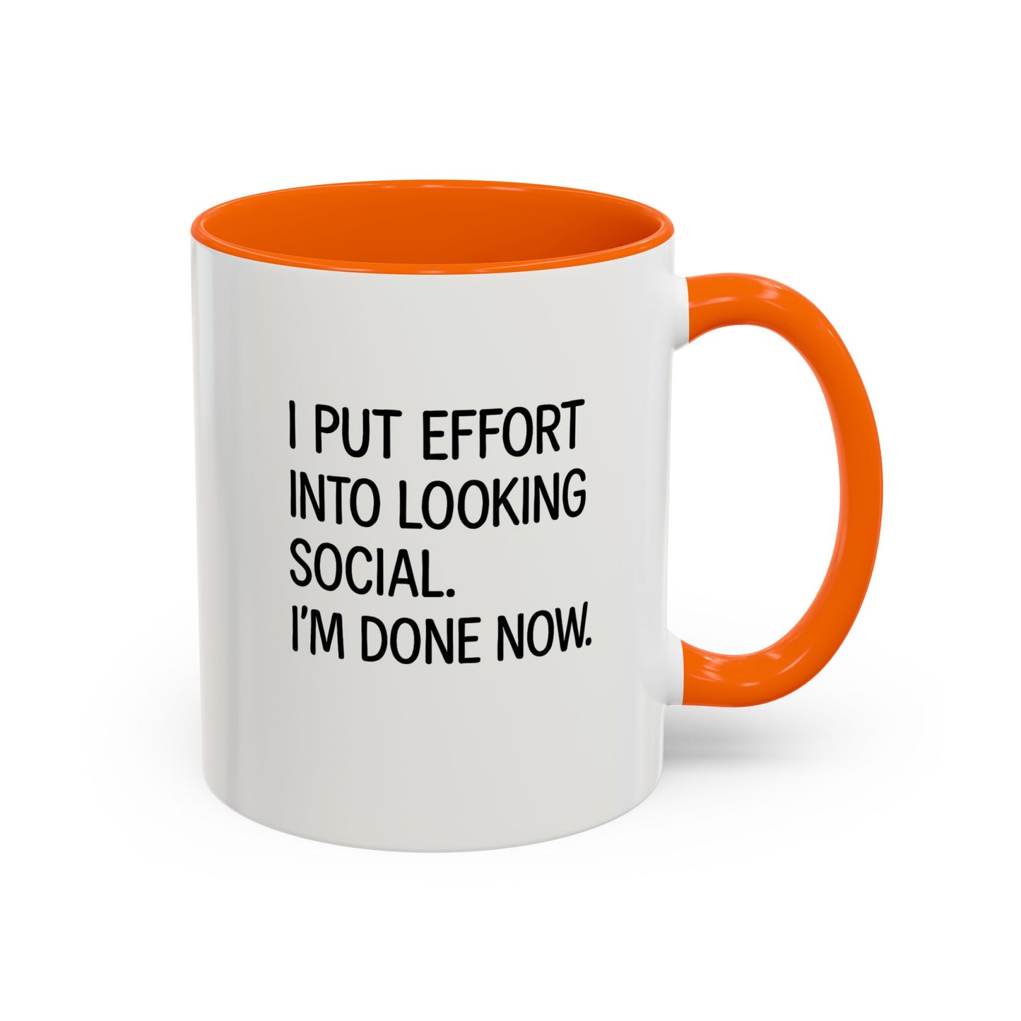 Funny Social Coffee Mug for Introverts, Unique Gift for Friends, Office Humour Mug, Black Accent Mugs, Sarcastic Coffee Cup