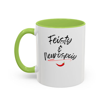 White Feisty And Neurospicy Accent Coffee Mug (11, 15oz)