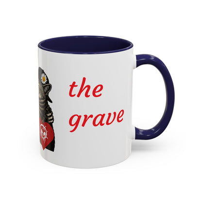 Romantic Skull & Cat Coffee Mug - Perfect for Cat Lovers