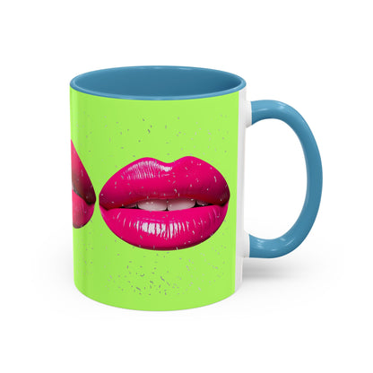 Hot Lips Neon Accent Coffee Mug (11, 15oz)