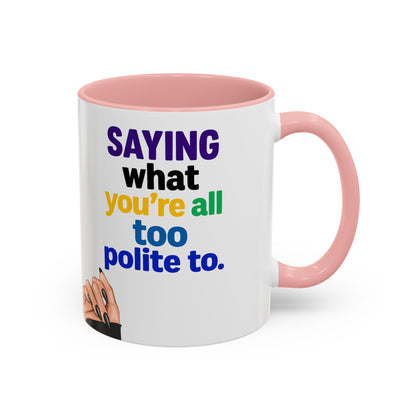 Colourful Accent Coffee Mug with Empowering Quote - Perfect for Gift Giving, Home Office, and Coffee Lovers