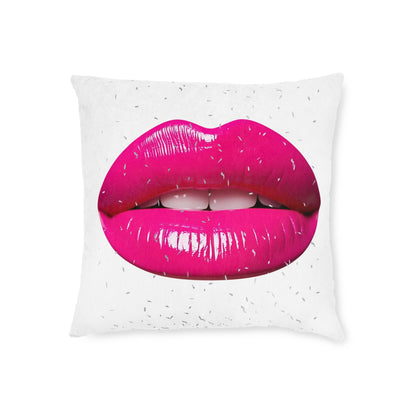 Bold Lips Decorative Cushion, Makeup Lover Gift, Modern Home Decor, Chic Cushion, Bedroom Accent, Lip Art Decor