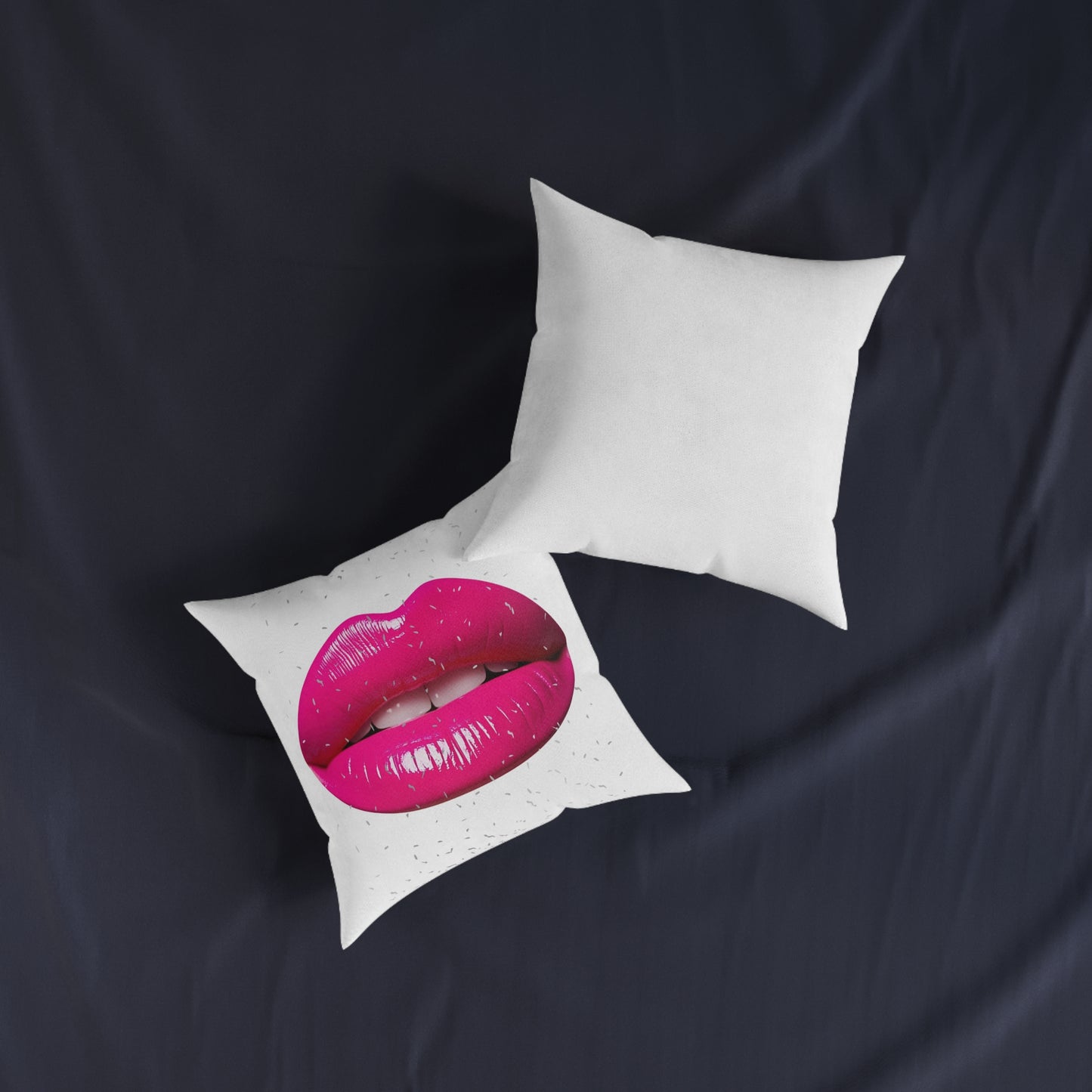 Bold Lips Decorative Cushion, Makeup Lover Gift, Modern Home Decor, Chic Cushion, Bedroom Accent, Lip Art Decor
