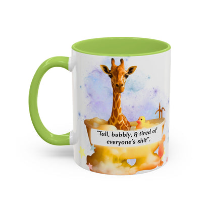 Giraffe Humour Accent Coffee Mug - Funny Gift, Quirky Kitchen Decor, Ideal for Birthdays, Christmas, Office