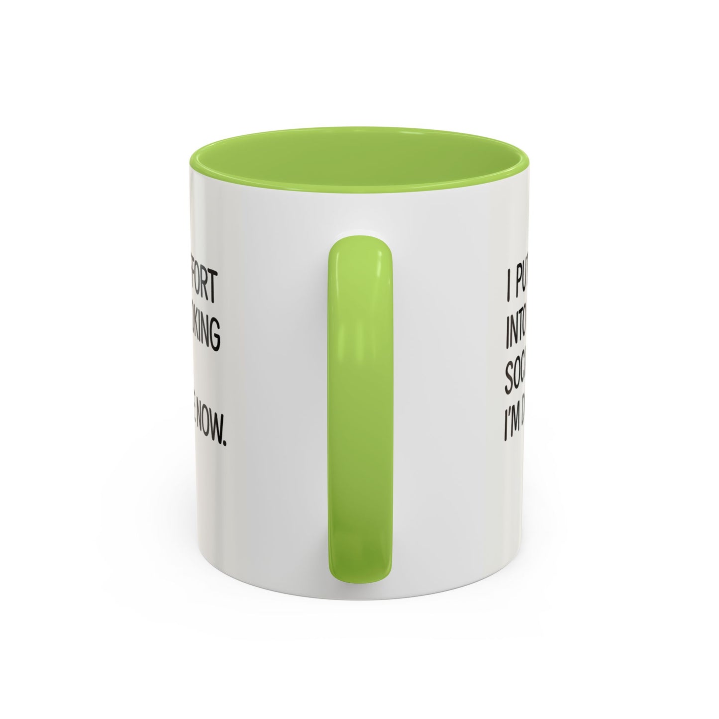 Funny Social Coffee Mug for Introverts, Unique Gift for Friends, Office Humour Mug, Black Accent Mugs, Sarcastic Coffee Cup