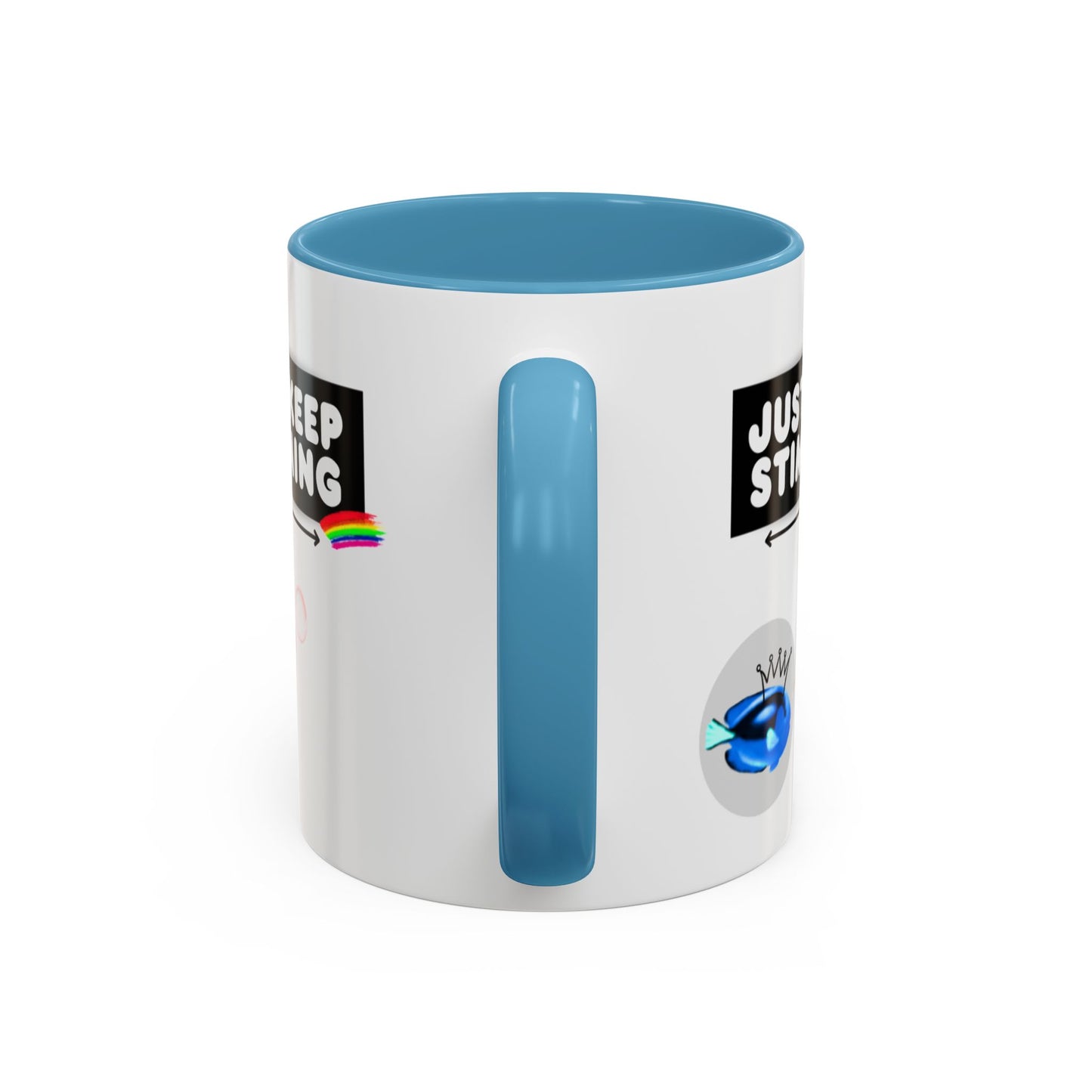 Just Keep Stimming Fish Accent Coffee Mug (11, 15oz)