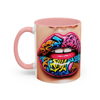 Graffiti Lips Accent Coffee Mug (11, 15oz)