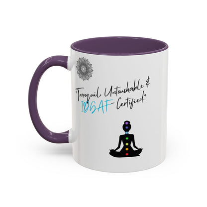 Tranquil Meditation Coffee Mug | Mindfulness Gift, Yoga Lover Mug, Wellness Decor, Personalized Tea Cup, Chakra Coffee Mug