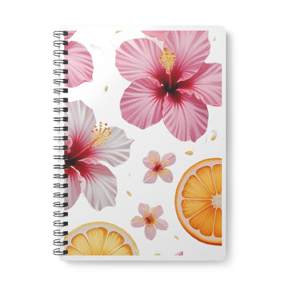 Floral Wirobound Notebook | Tropical Hibiscus Design | A5 Journal | Perfect for Gifts, Note-taking, Travel Journals, Stationery Lovers