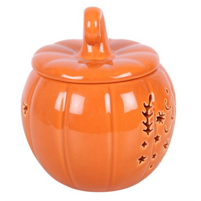 Pumpkin Oil Burner & Wax Warmer – Orange Folk Art Design