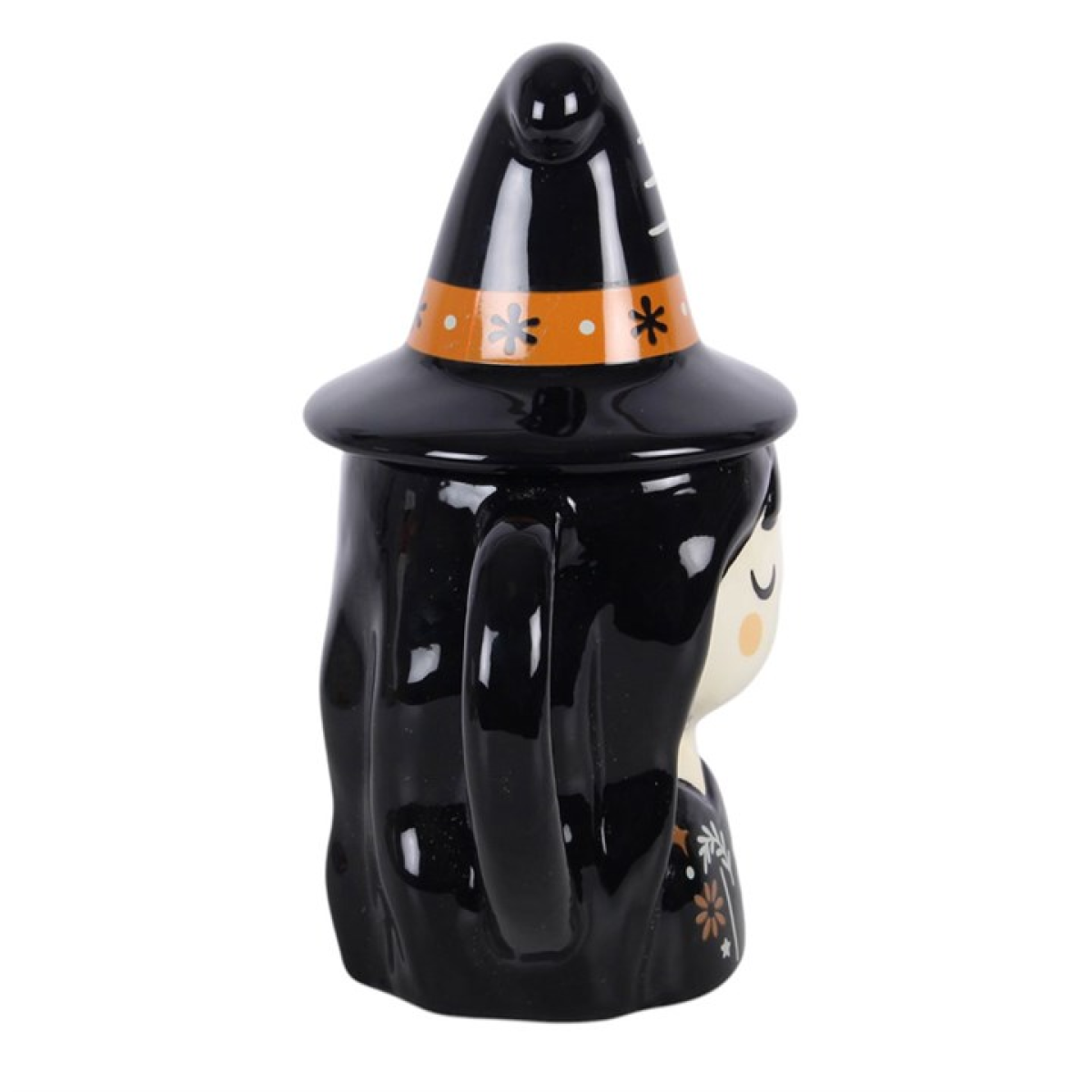 Witch Hat Lidded Mug – Black Halloween Witch Mug 350ml