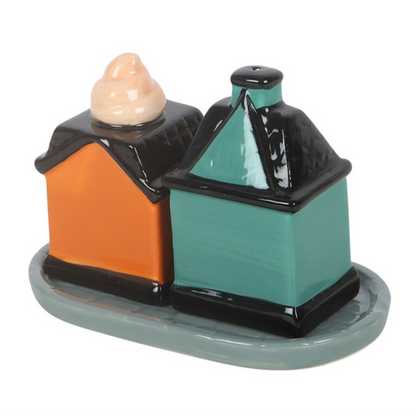 Spooky Street Halloween Salt & Pepper Shakers – Ceramic Set