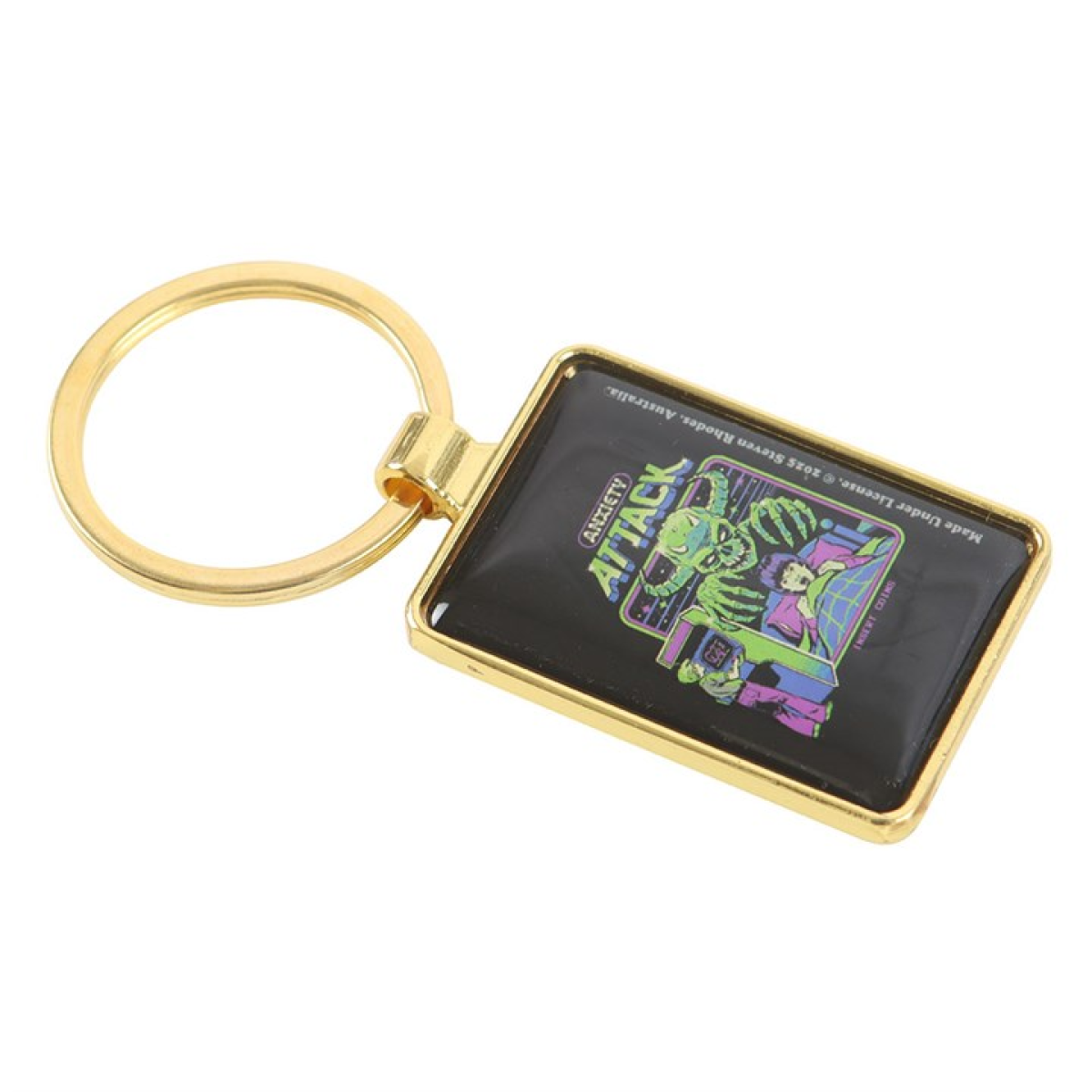 Anxiety Attack Keyring by Steven Rhodes