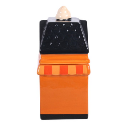 Boo’s Bakery Halloween Cookie Jar – Ceramic Spooky House