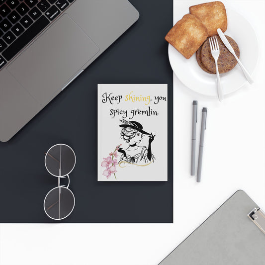 Chic Feminine Hard Backed Journal, Inspirational Writing Notebook, Gift for Writers, Artists, and Journal Lovers, Motivational Stationery