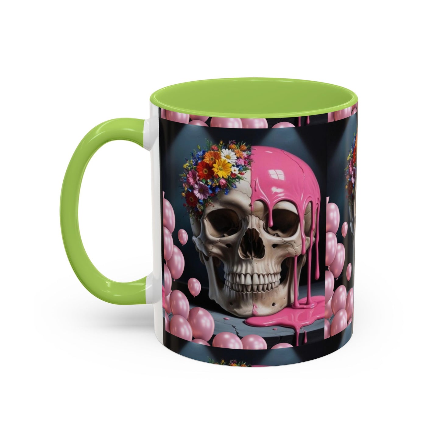 Dripping Skull Bloom Mug Accent Coffee Mug (11, 15oz)