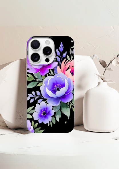Midnight Magic Flower Tough case for i Phone