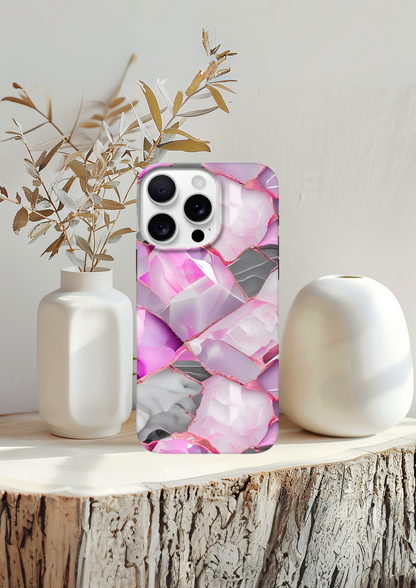 Rose Amethyst Crystal Tough case for i phone