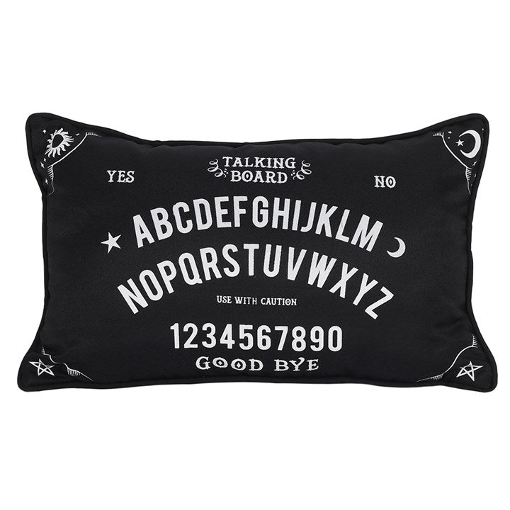 Black Talking Board Cushion – Witchy Gothic Home Décor