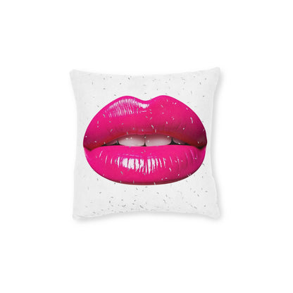 Bold Lips Decorative Cushion, Makeup Lover Gift, Modern Home Decor, Chic Cushion, Bedroom Accent, Lip Art Decor