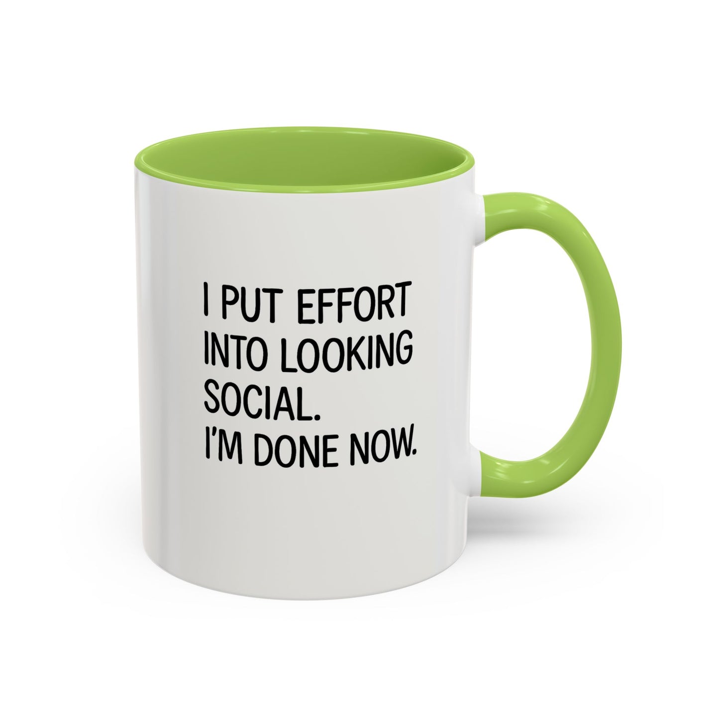 Funny Social Coffee Mug for Introverts, Unique Gift for Friends, Office Humour Mug, Black Accent Mugs, Sarcastic Coffee Cup